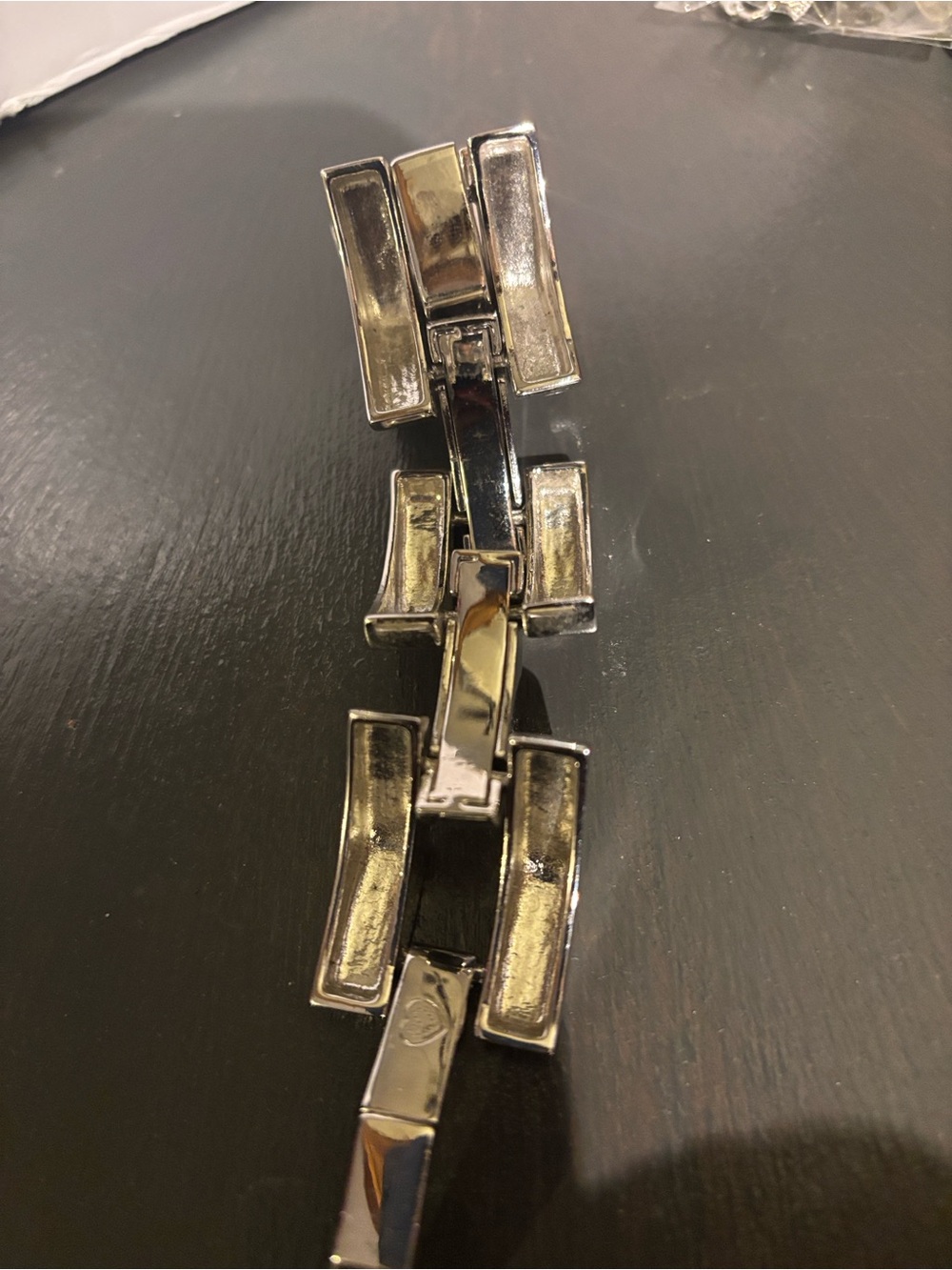 Stella & Dot Silver-Tone Geometric Link Bracelet